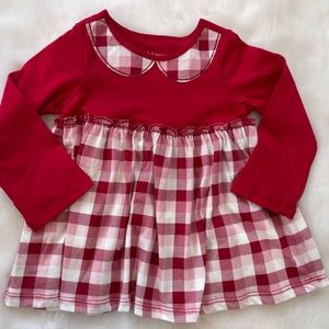 NWT First impressions little girls red plaid dress